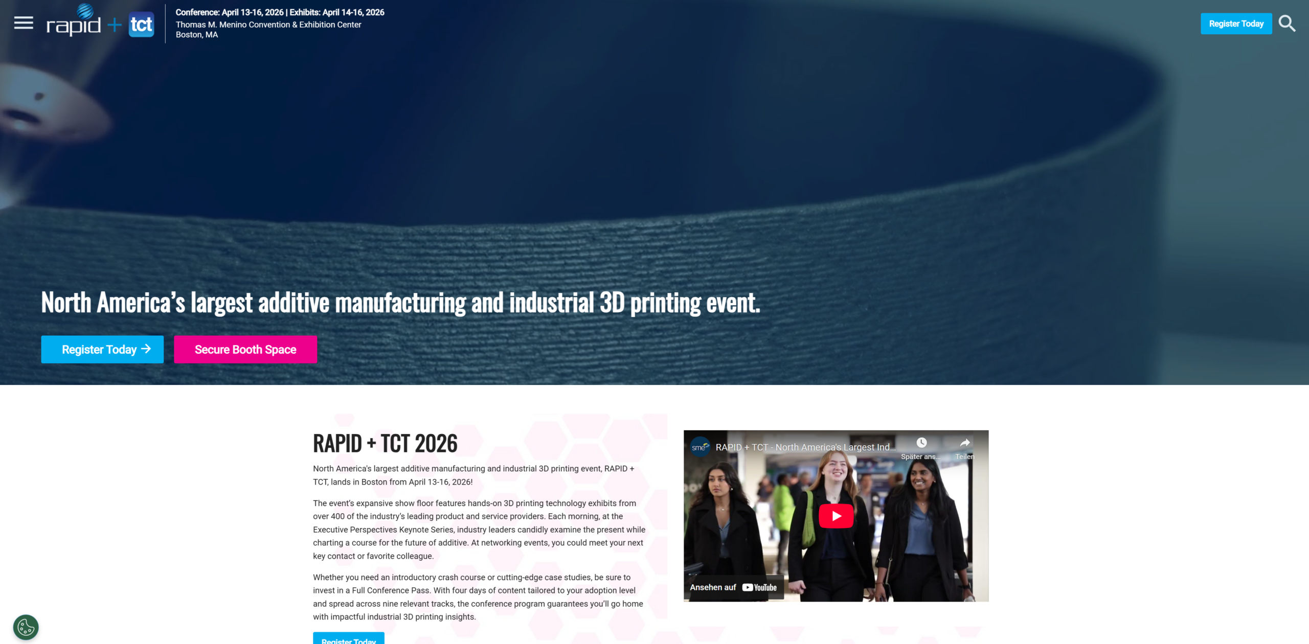 Join us at RAPID + TCT 2026